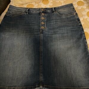J Jill Women's Blue Denim skirt Size 12